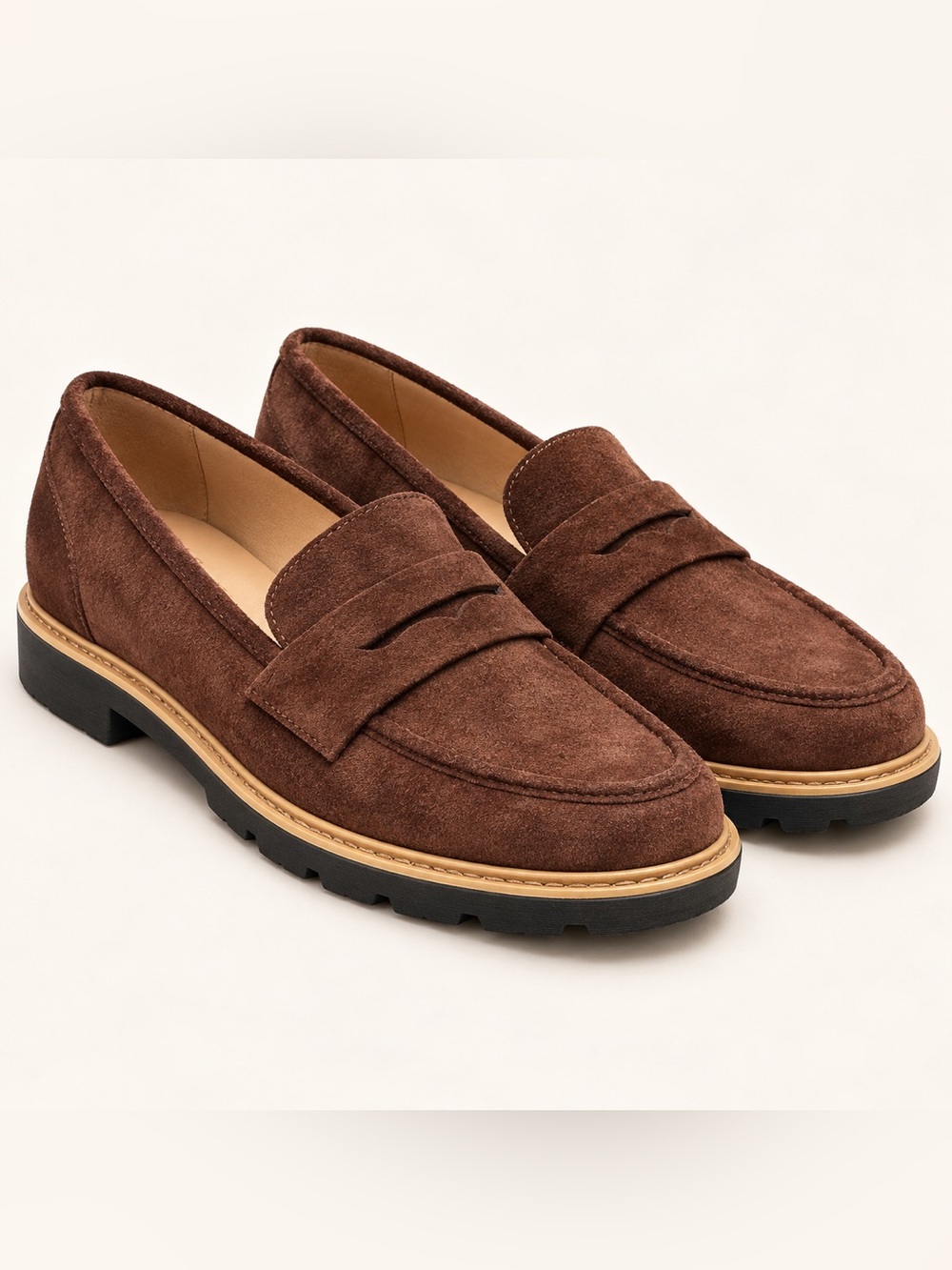 Taryn by Taryn Rose Brown suede Penny Loafers | Size 8.5
